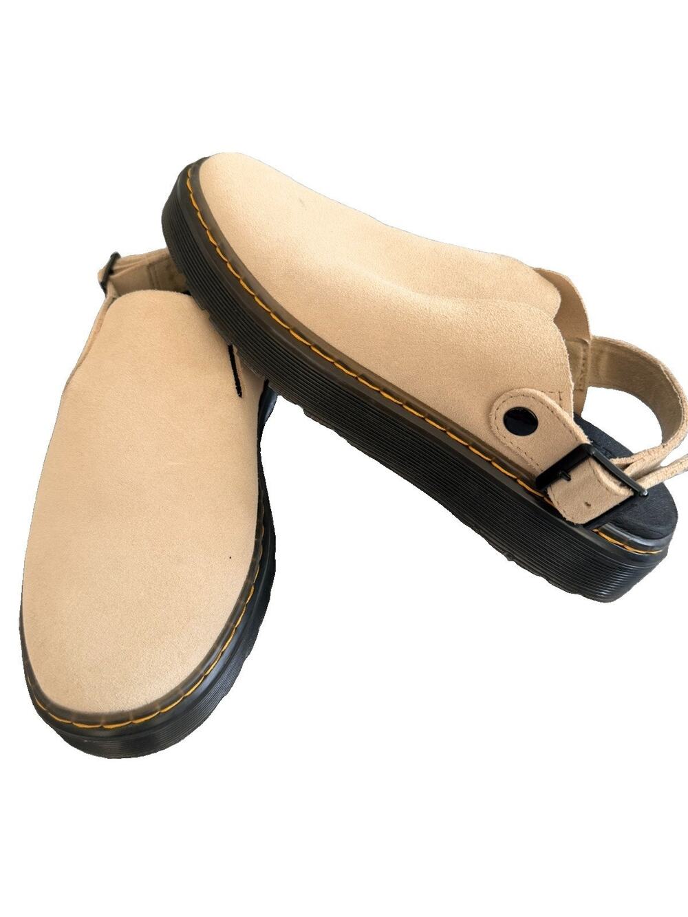 Dr. Martens Carlson Women's Size 7 Sling Back Clogs Mules Sand Suede *Worn once